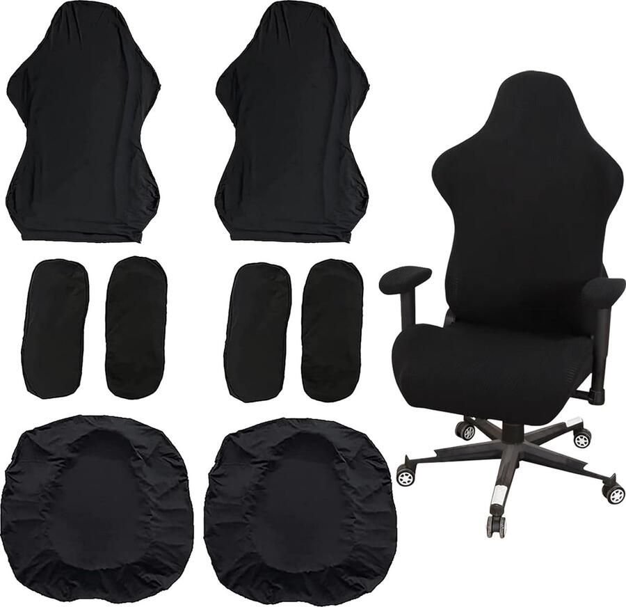 Gaming stoelhoes gaming stoel 8 stuks bureaustoel met armleuningen stoel achterkant stoelhoes bureaustoel voor computerstoelen DX Racing PC stoelhoes stoel geen stoel