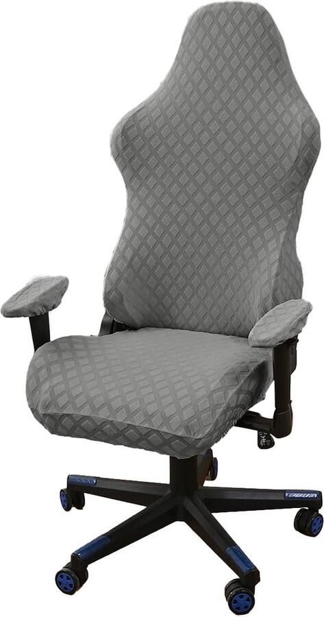 Gaming stoelhoezen Gaming stoelhoes 4-delig bureaustoel draaistoelhoes met armleuningen stoelachterkant rekbare stoelhoezen voor computergamingstoel racestijl bureaustoel