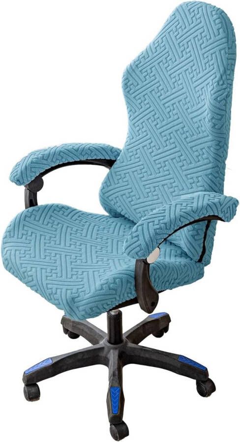 Gaming stoelhoezen Gaming stoelhoes 4 stuks bureaustoel draaistoel hoes met armleuningen stoel achterkant rekbare stoelhoezen voor computer gaming stoel racestijl bureaustoel zonder