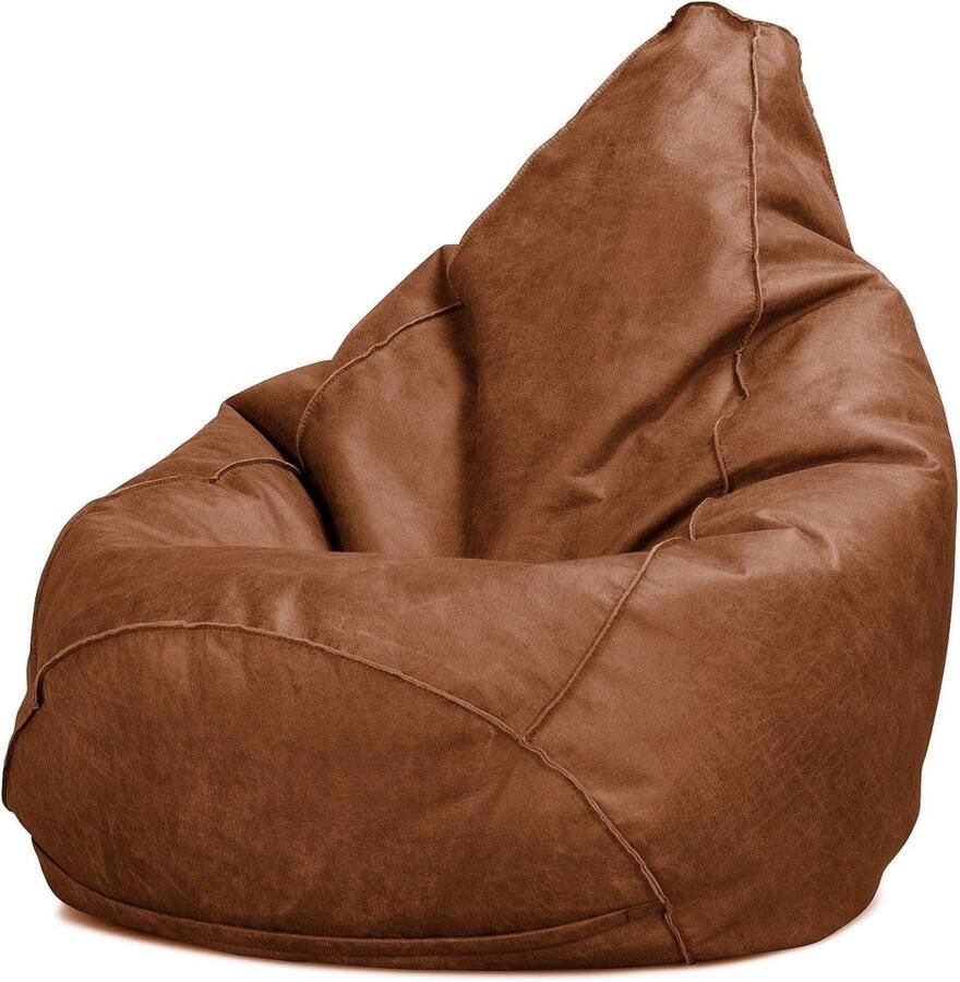 Gaming Zitzak Fauteuil Poef van Vintage Leer