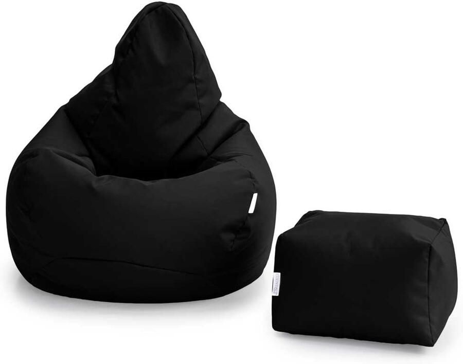 Gaming Zitzak Stoel met Voetenbankje Binnenshuis Buitenshuis Waterbestendig Zitzak met Ergonomisch Ontwerp