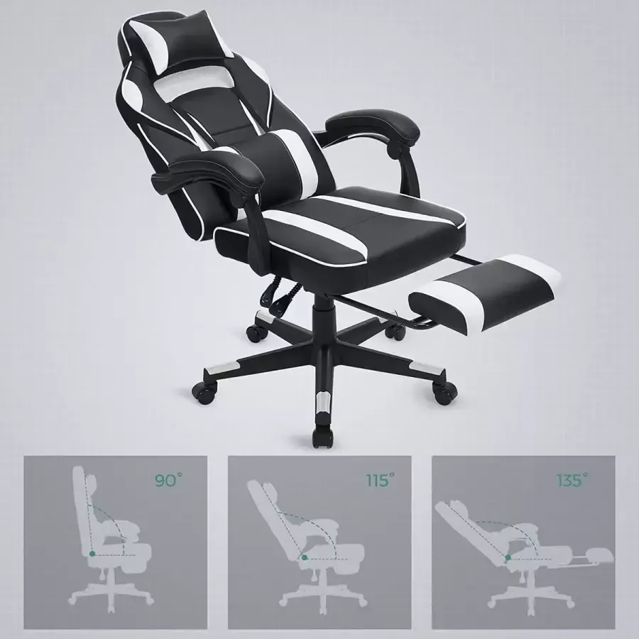 Gamingstoel bureaustoel met voetsteun