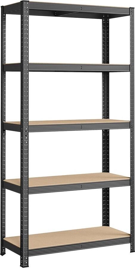 Rootz Living Rootz Garage Storage Rack Rekkensysteem Heavy-Duty Organizer Versterkt staal Verstelbare planken 180 cm x 90 cm x 40 cm
