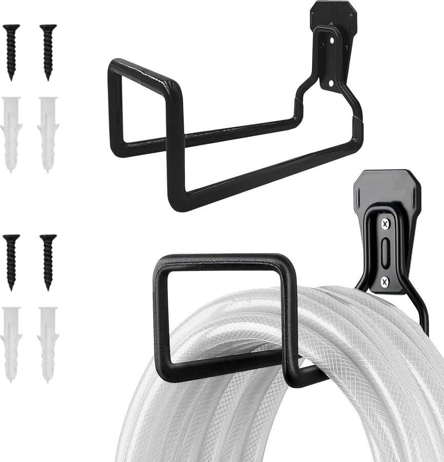 Garage Wall Hooks for Garden Tools Heavy Duty Pack of 2 Hose Ladder Grass Trimmer Power Tools Blocking Chair Storage Hooks
