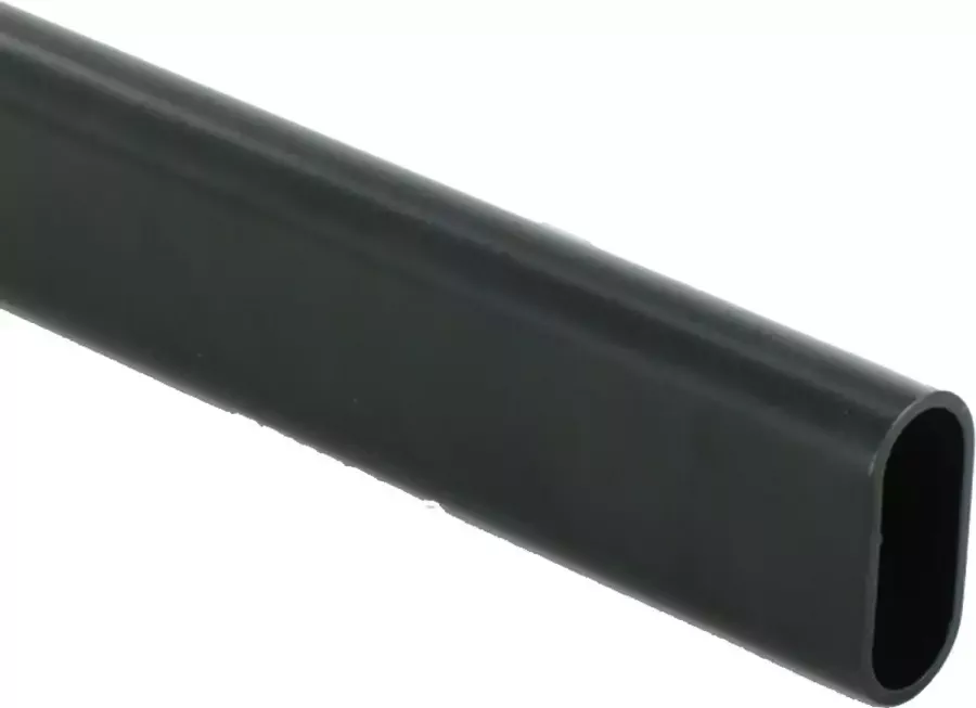 Gardelux Garderobebuis ovaal Zwart Lengte : 1 2 meter 30x13mm