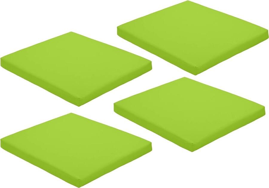 Garden cushion non-slip chair seat cushion hypoallergenic water resistant thick padding with safe straps for indoor and outdoor use garden chair cover 50 x 44 cm lime 4