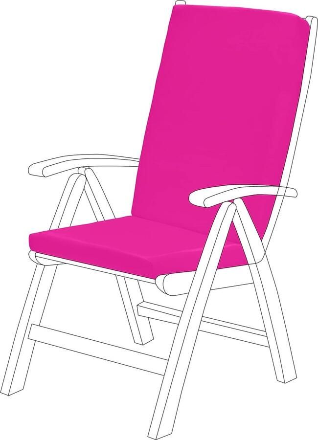 Garden High Back Chair zitkussen outdoor indoor zitkussen waterafstotend materiaal zacht en comfortabel veilige banden licht en eenvoudig te reinigen (roze)