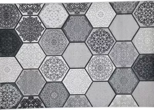 Garden Impressions buitenkleed Hexagon karpet 160x230 zwart