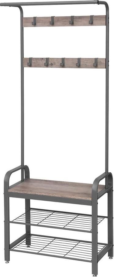 Garderobe en Schoenenrek Industrieel Design 1 stuk Groot-grijs