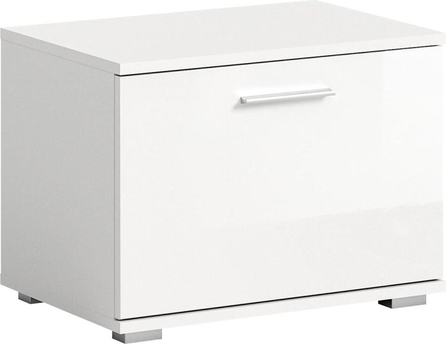 Rootz Living Rootz Garderobe Prego Bank Wit Glanzend Modulaire Opberger Duurzaam 55cm x 40cm x 37cm