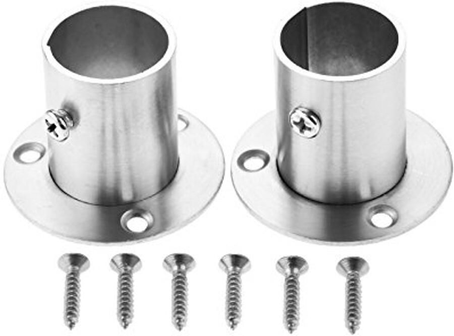 Garderobe Rail Diepe Socket 25mm Zware Ondersteuning Beugel voor Gordijn Kast