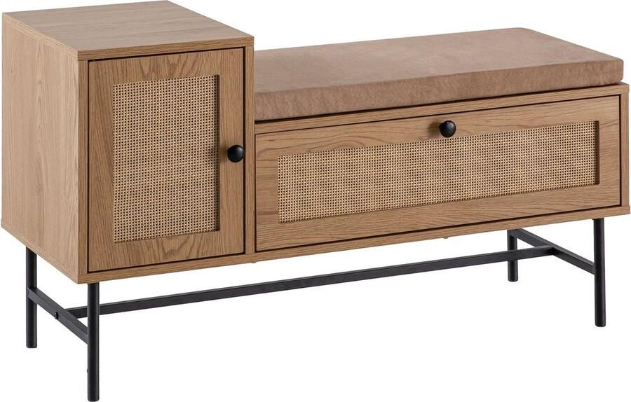 Rootz Living Rootz Garderobebank Zitplaats in de hal Opslag in de gang Extra opbergruimte en modern design 100 cm x 60 cm x 38 cm