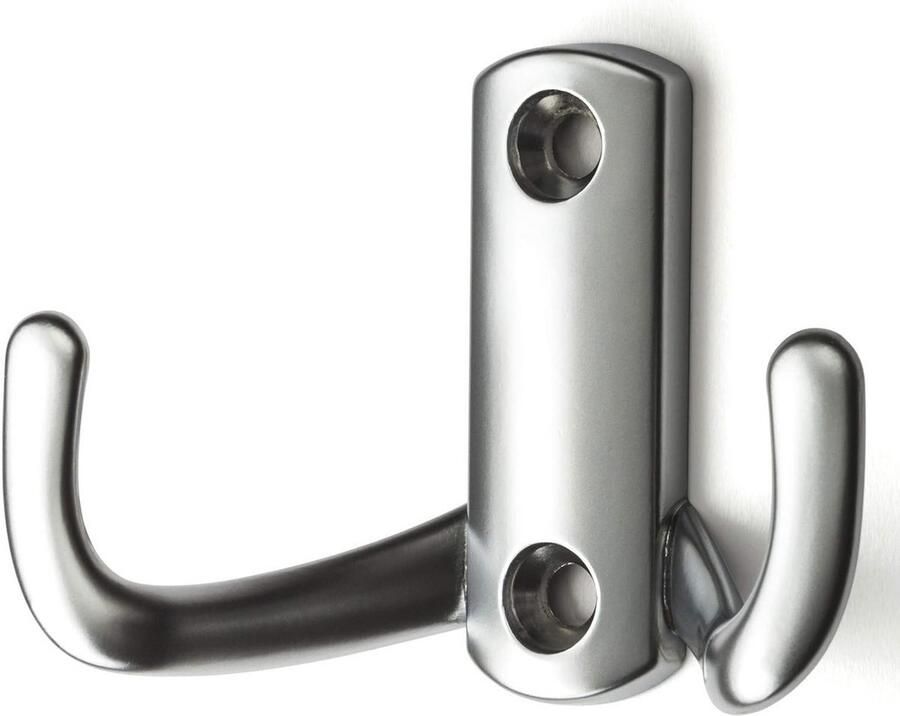 Garderobehaak Korte Metalen Haak in Chroom Mat