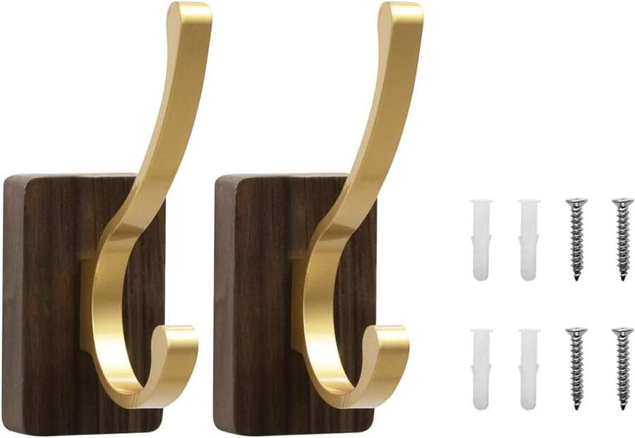 Garderobehaken jashaken voor wandmontage garderobestand houten jashaken wandgarderobe houten wandhaken om op te hangen voor hoeden sleutels handdoeken badjassen portemonnees