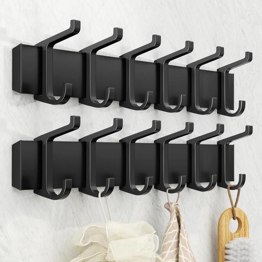 Garderobehaken kledinghaken garderobelijst kledinghaken muur kledinghaken garderobe van aluminium kledinghaken zwart 2 stuks