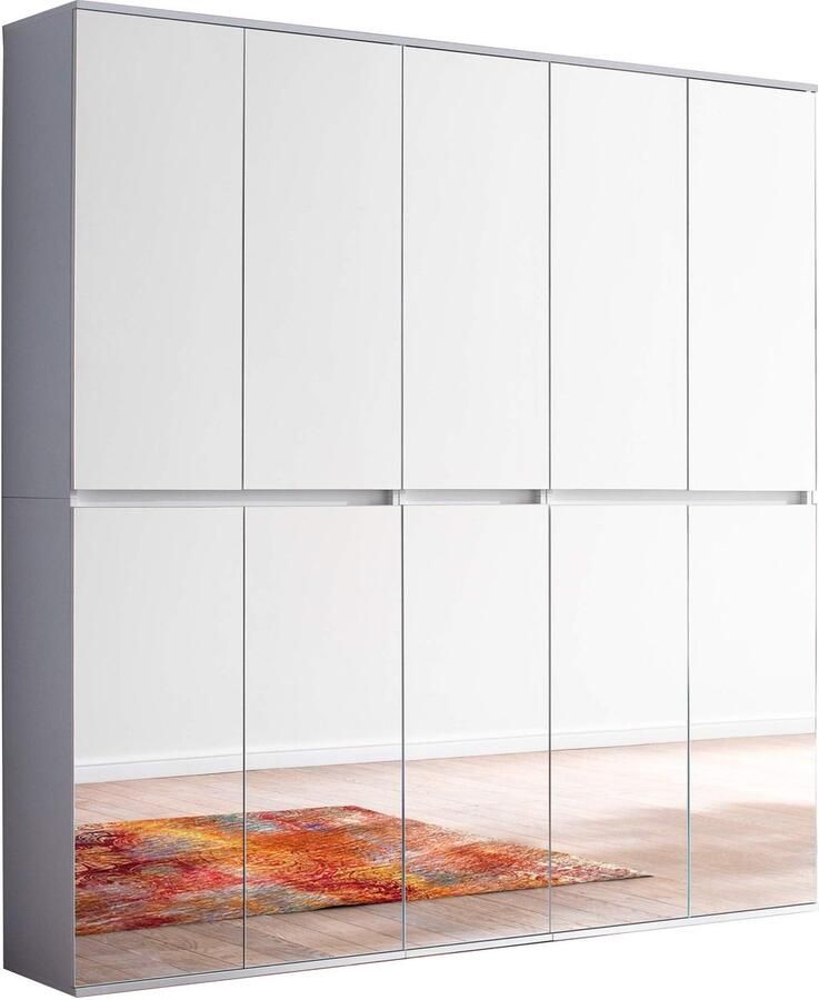 Rootz Living Rootz Garderobekast Kast Dressoir Kast Opbergmeubel Organisator Wit Melamine 185 x 191 x 34 cm
