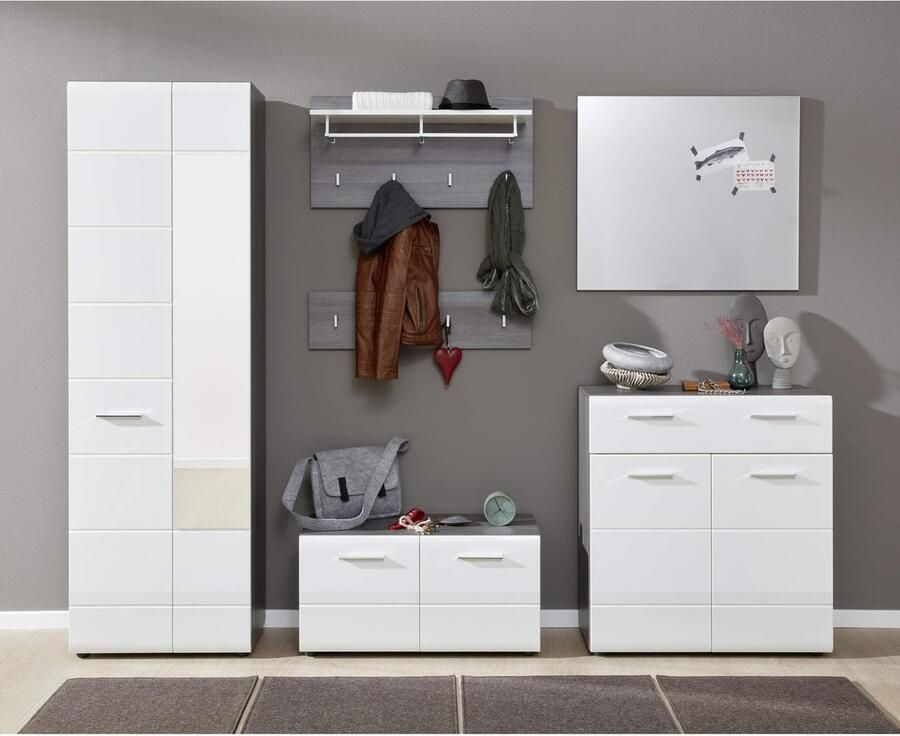 Rootz Living Rootz Garderobekast Kast Kledingkast Opbergmeubel Organisator Kledingkast Wit 60 x 191 x 35 cm