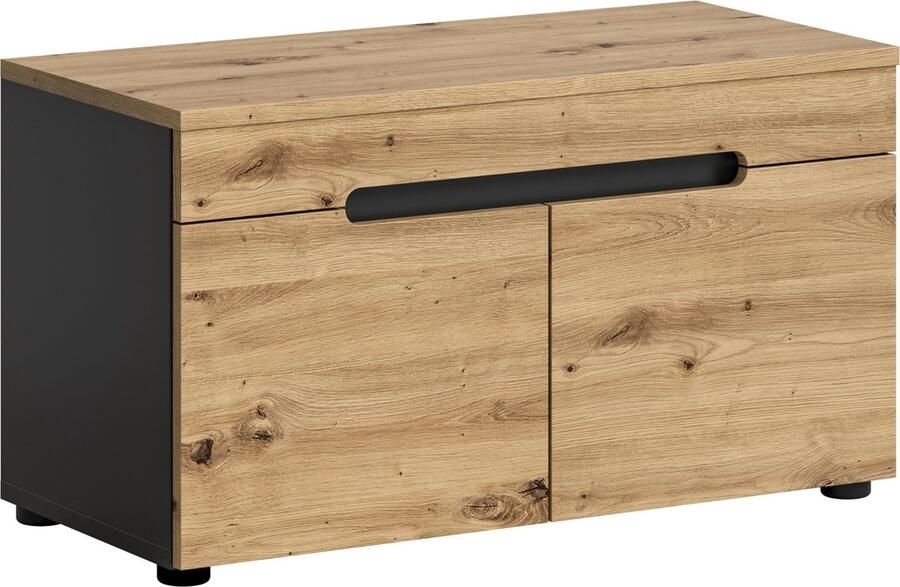 Rootz Living Rootz Garderobekast Kastsysteem Opbergkast Ambachtelijke stijl Basaltgrijs 80 cm x 45 cm x 37 cm FSC-gecertificeerd tijdloos design