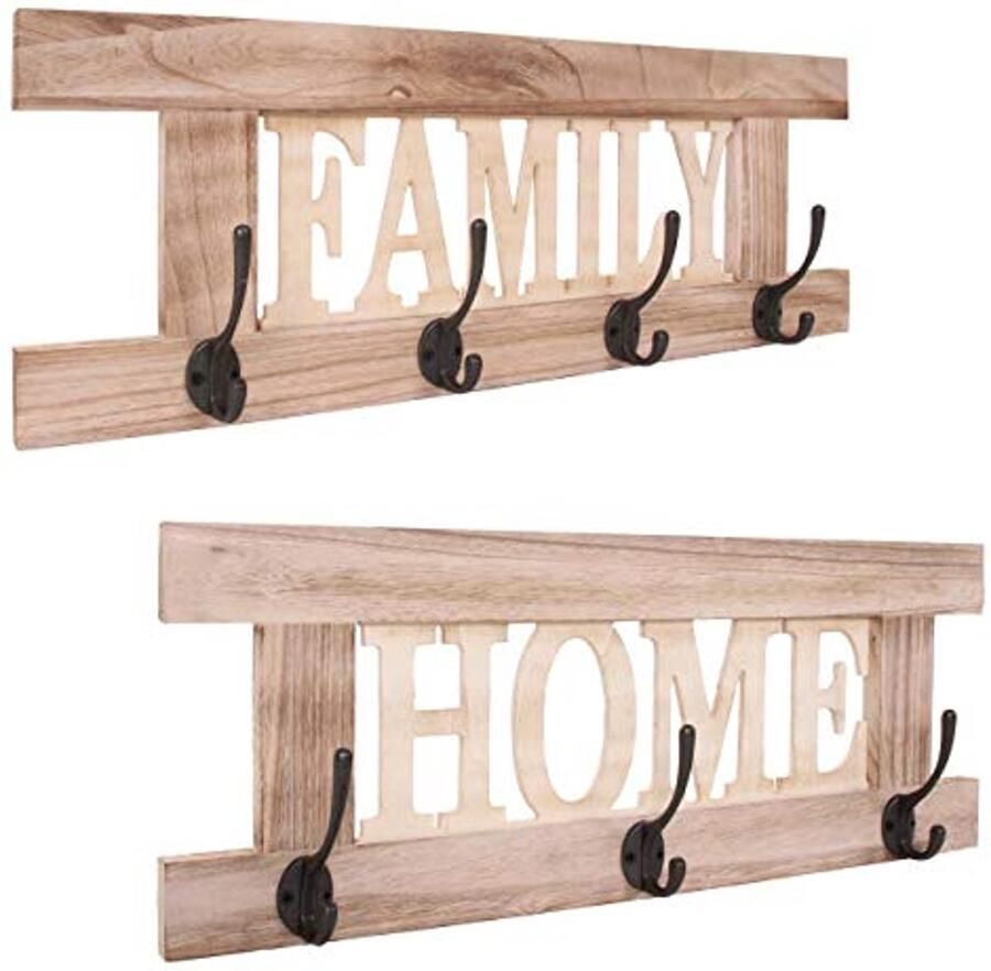 Garderobepaneel Shabby-Look Vintage Naturel Bruin