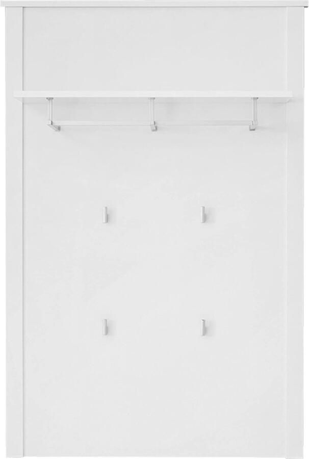 Garderobepaneel Wandkast Hangende Opberger Kapstokorganizer Kledingrek Ingangskast Wit 81 x 122 x 26 cm