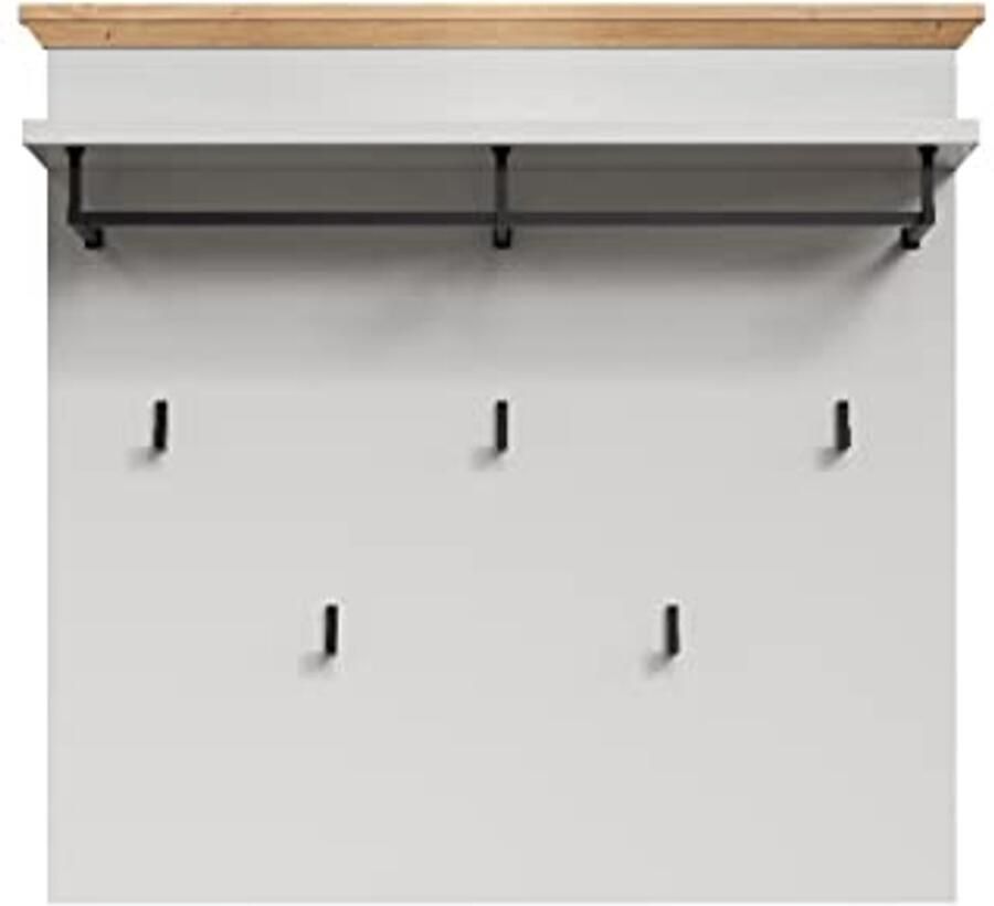 Garderobepaneel Wandpaneel Lichtgrijs Artisan Eiken 91x82x27 cm