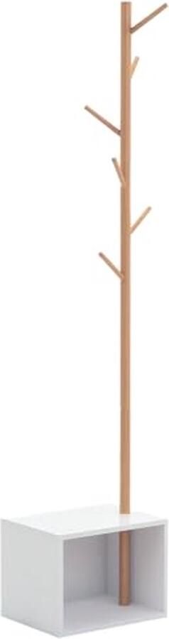 Garderobestandaard met zitbank en opbergruimte Scandinavisch design