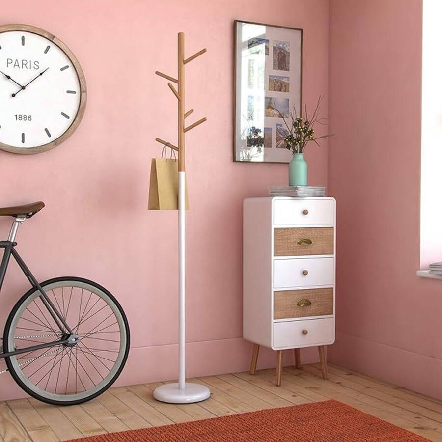 Kleerhanger kapstok voor jassen hoeden tassen voor hal slaapkamer kapstok kledingrek kapstok staand 171 x 28 x 28 cm - Foto 2