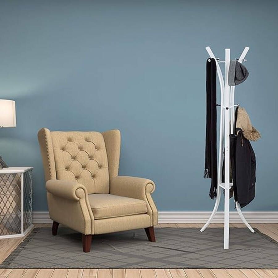 Kleerhanger kapstok voor jassen hoeden tassen voor hal slaapkamer kapstok kledingrek kapstok staand 175 cm - Foto 2