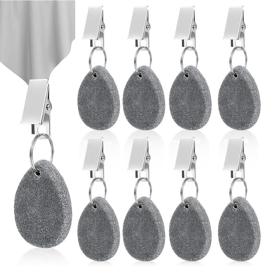 Gcffom 8 stuks tafelkleedgewichten natuursteen met klem tafelkleedhouder voor buiten tafelkleedgewichten voor buiten tafelkleedklemmen voor picknicks feesten en bruiloften