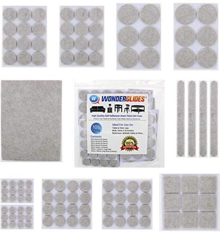 Geassorteerde Zelfklevende Viltpads Vloerbeschermers voor Meubels Stoelen en Tafels