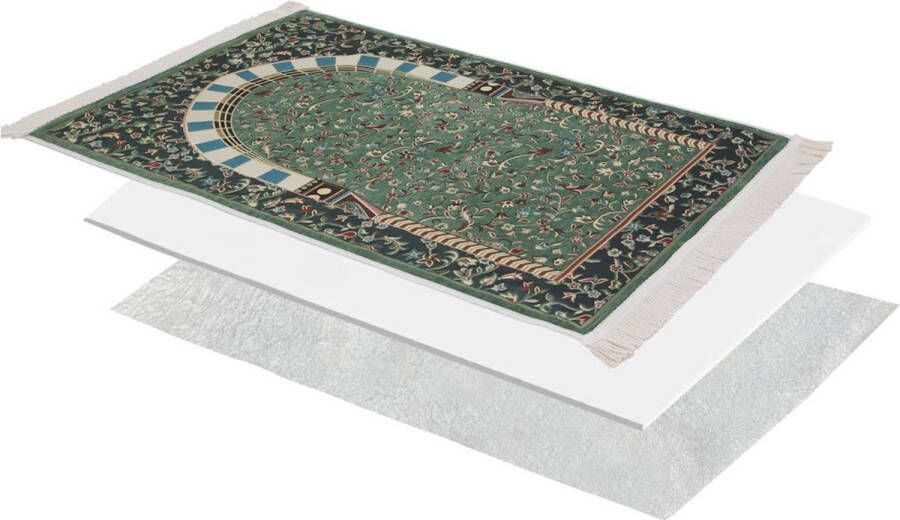 Gebedskleed De Volledige FAÍTH Medina Collectie Gebedstapijten Rawza Green Een Compleet Gebedstapijten Geschenkset