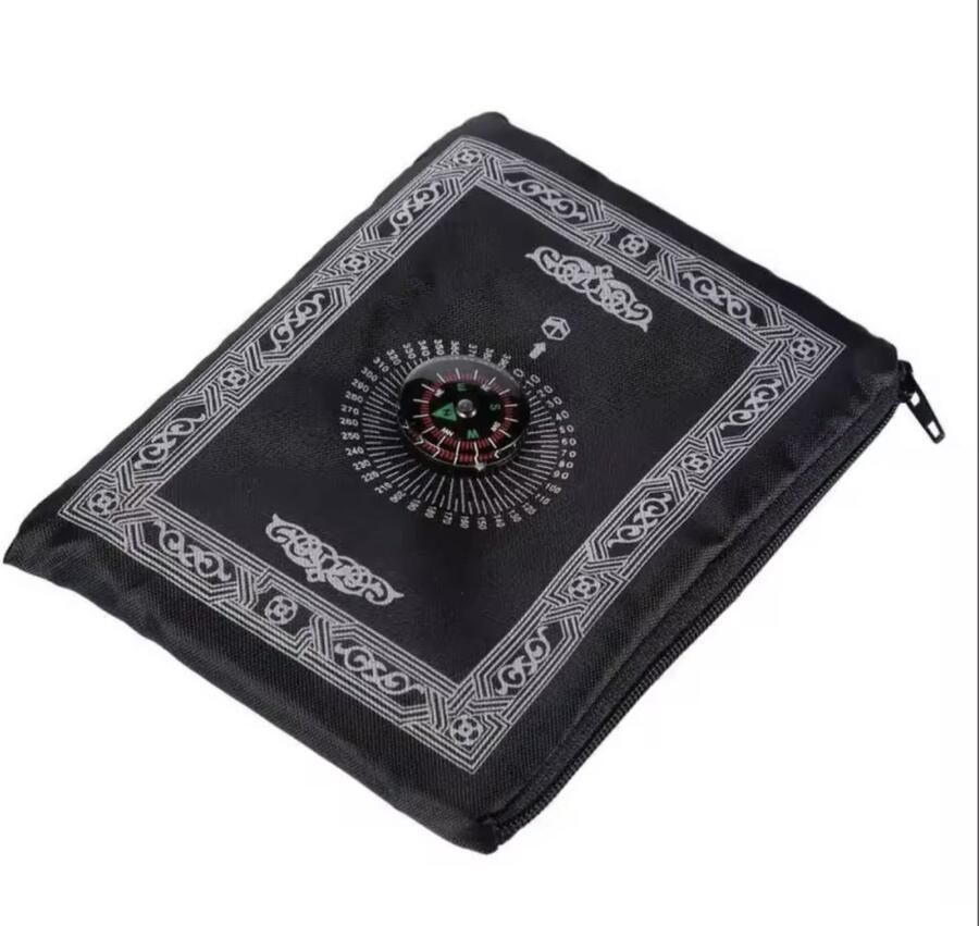 Gebedskleed Draagbaar – Met Kompas – Polyester – Verzwaarde Hoeken – Outdoor & Reizen