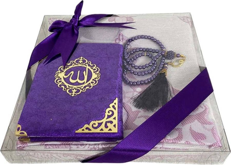 Gebedskleed Islam Purperen Parels van Geloof: De Compleet Mosliman-cadeauset voor Api's Gebed en Belangrijke Levensgebeurtenissen Islam-Ramadan Aid Haj Umrah Bruiloft Geboorte Mevlies Moslim Box