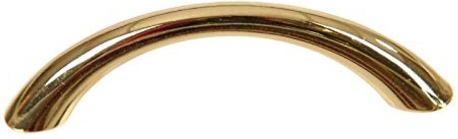 Gebogen Meubelgreep 64 mm met Messing Optiek