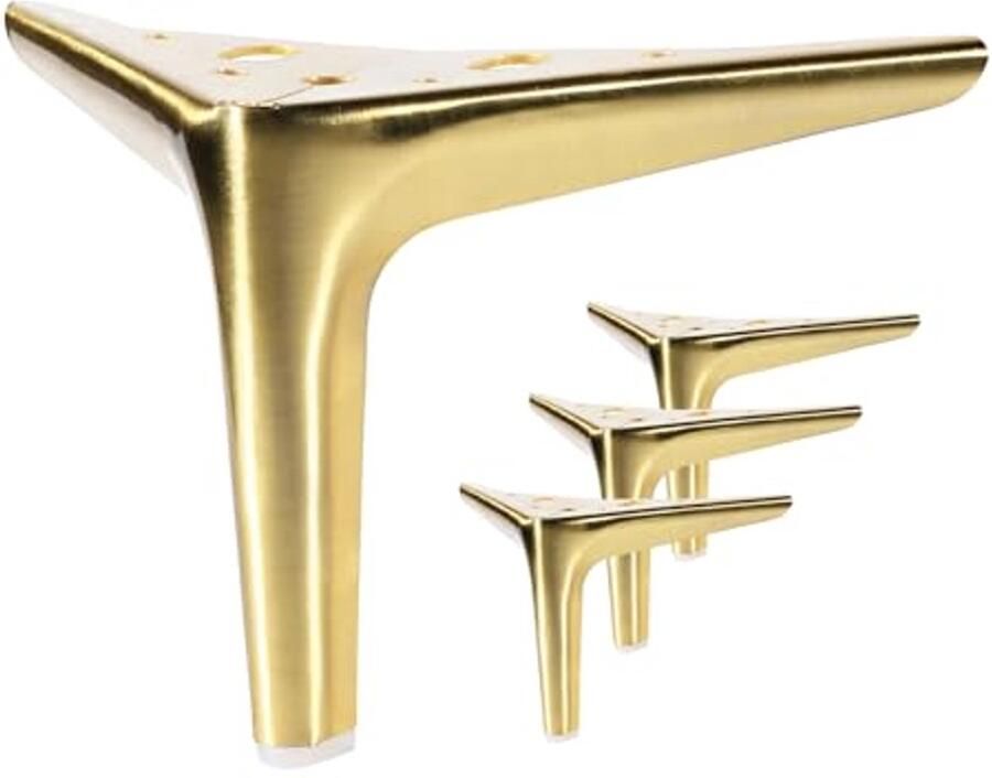 Geborstelde gouden meubelpoten 4 7 inch Ideale vervanging voor banken kasten en tafels