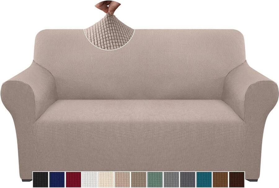 Gecontroleerde bankovertrek voor 2-zits bank met hoge stretch en antislip