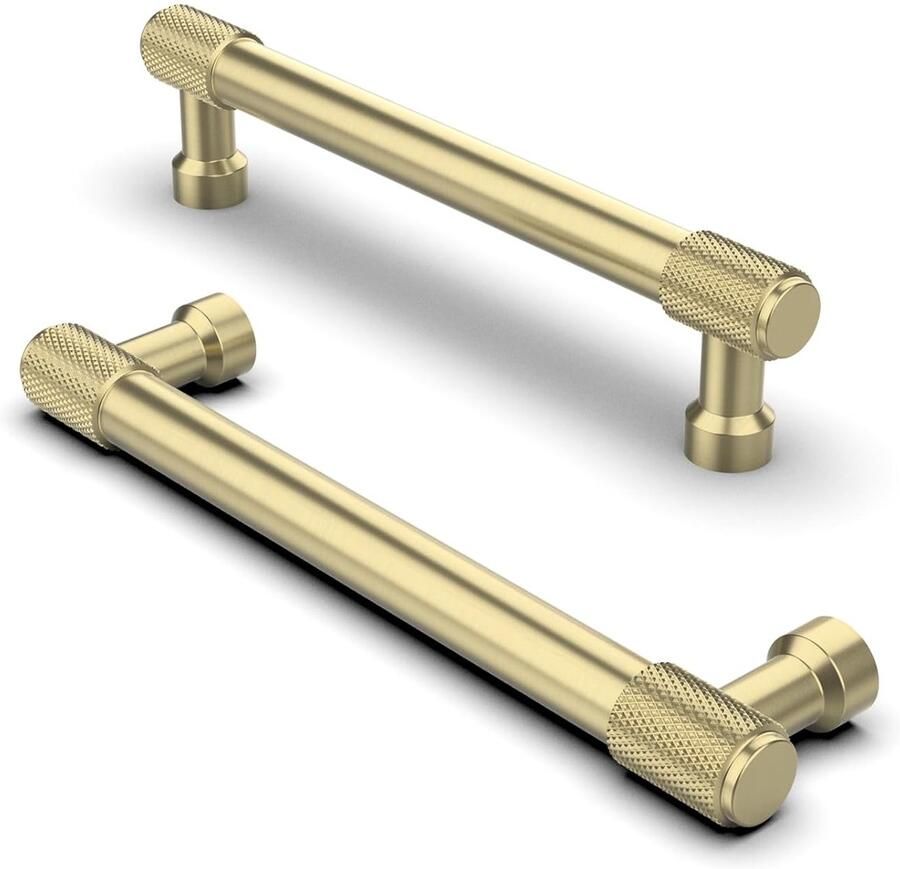 Gekartelde kastgrepen meubelgreep voor keukens 10 stuks messing