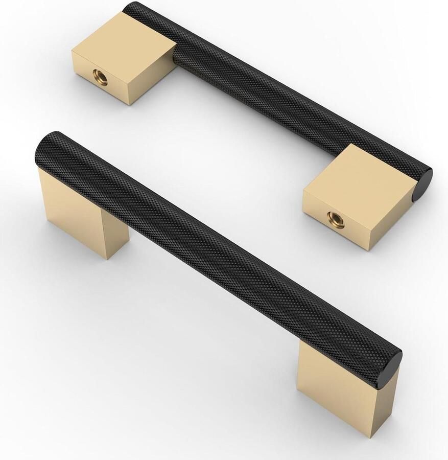 Gekartelde kastgrepen zwart goud 96 mm gatafstand deurgrepen keuken ladegrepen vintage 10 stuks