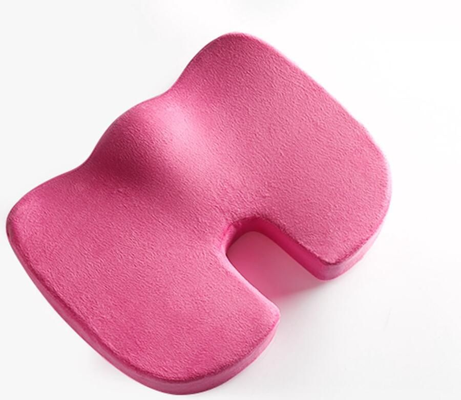 U-vormig zitkussen voor bureaustoel gamingstoel autostoel extra groot traagschuim zitkussen voor verlichting van rug- stuitbeen- en staartbeenpijn (45*35*7cm Fluweel )