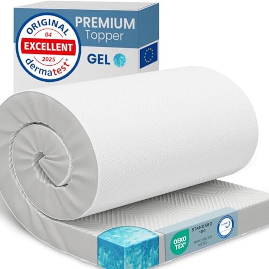 Gel Topper 100x190 cm 8 cm Dikke Traagschuim Matras Topper met Ademend 3D-Mesh Hoes