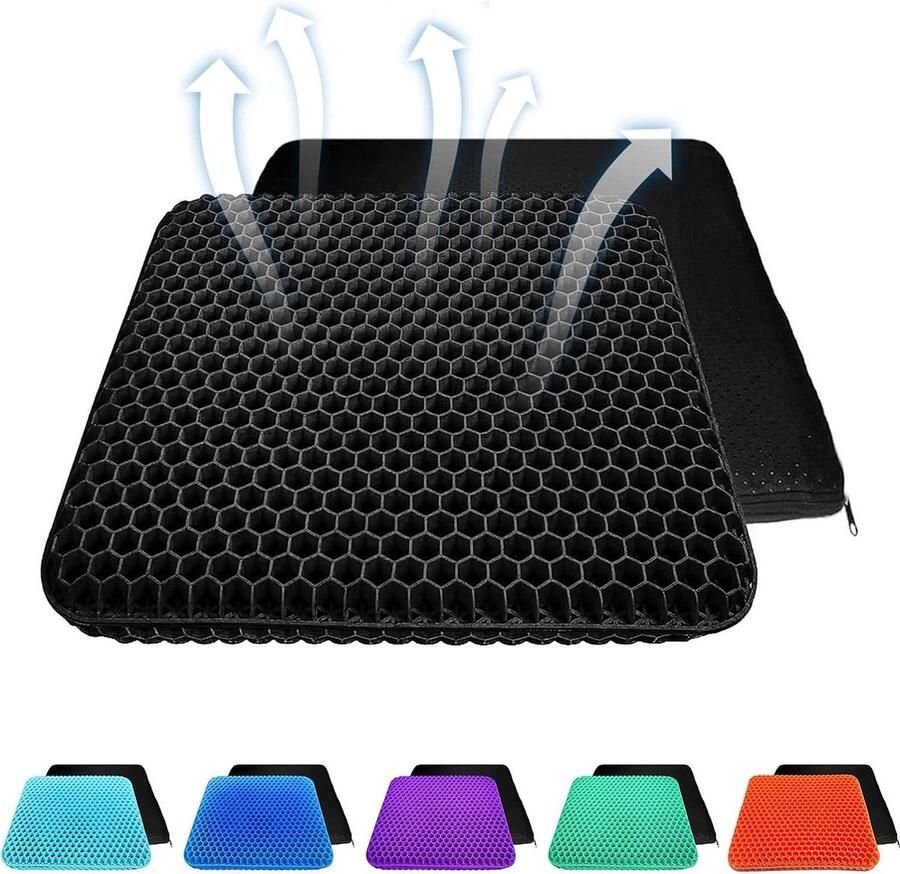 Gel zitkussen dik ademend stoelkussen honingraatdesign absorbeert drukplekken auto bureaustoel rolstoel