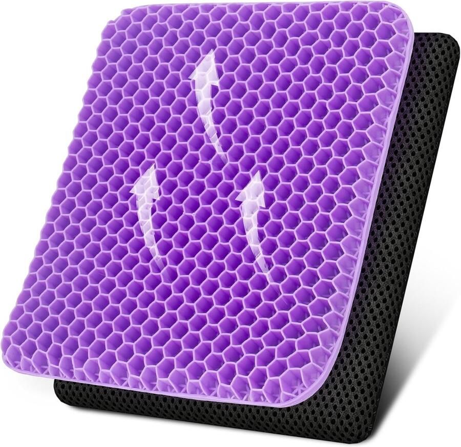 Gel zitkussen voor bureaustoel Comfortabel en ademend kussen voor thuis kantoor en auto