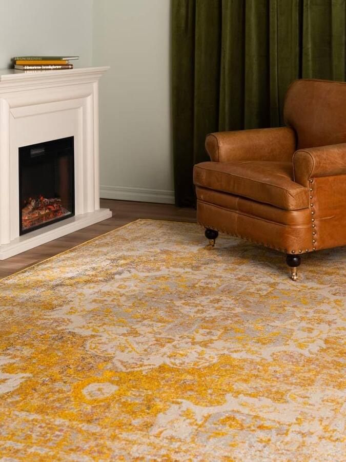 Gele Modern Tapijt 200x300 cm Stijlvolle Decoratie voor Elk Huis