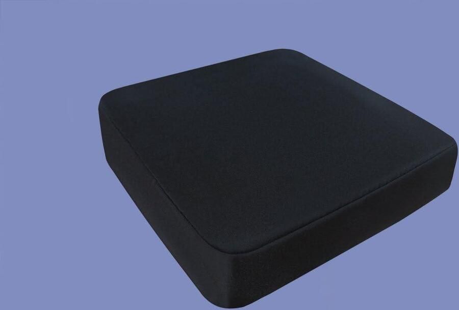Gelschuim anti-decubitus zitkussen 52 x 45 x 10 cm Traagschuim Voor rolstoel vrachtwagen auto bureaustoel Zwart RG 60 zacht H1
