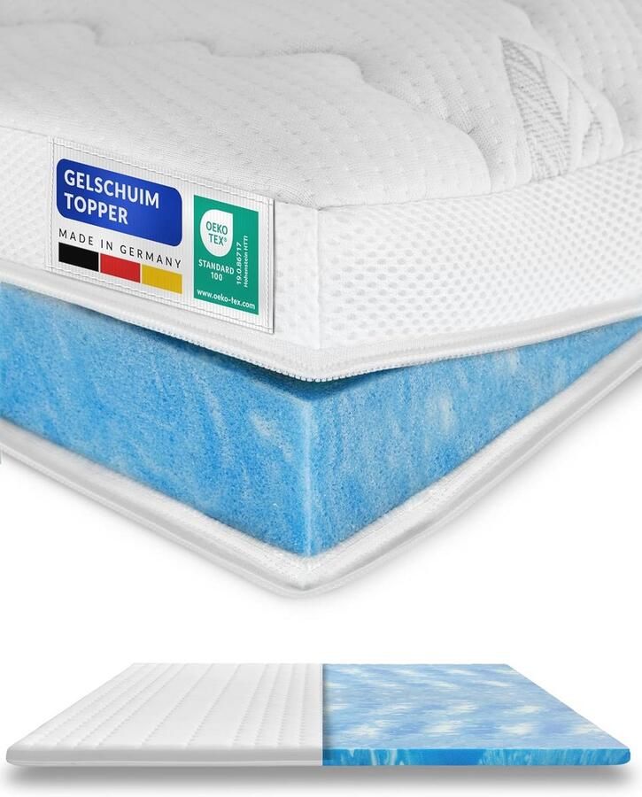 Premium Gelschuim Topper 180x200cm Hoogte 6 cm Comfortabele Memory Foam Matras Topper met TENCEL Hoes - Foto 2