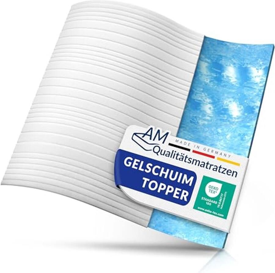 Gelschuim Topper 200x220cm Hoogte 6 cm Ademende en Wasbare Tijk Memory Foam Matras Topper