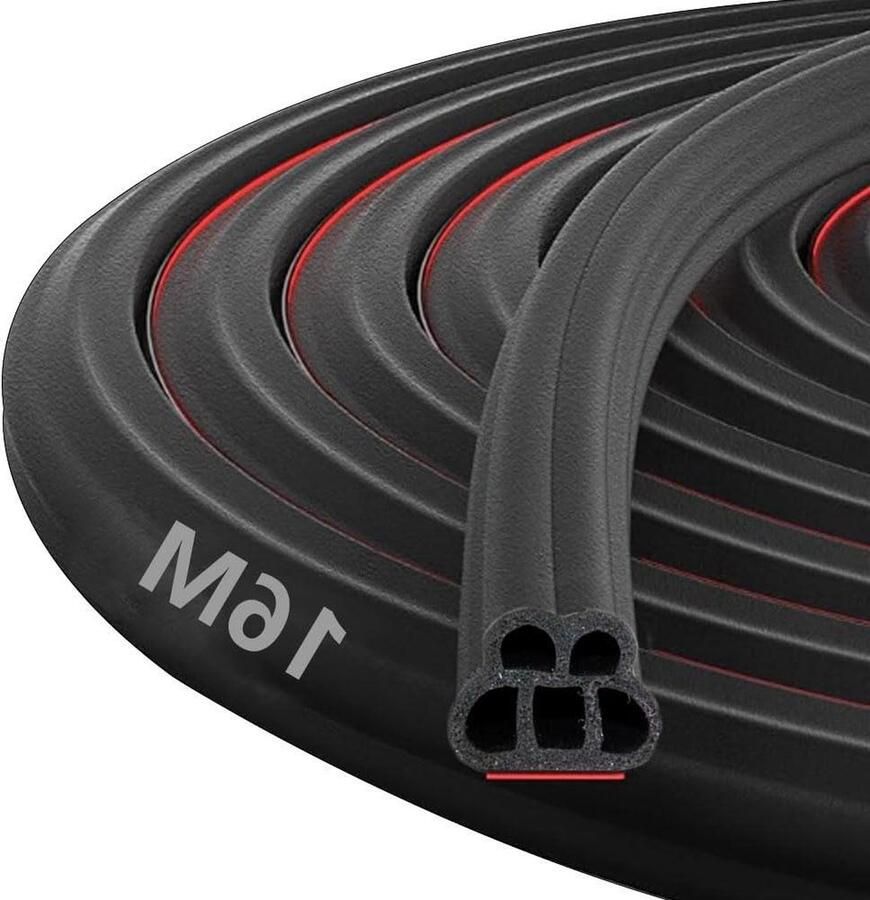 Geluidsdichte rubberen afdichtstrip voor autodeuren zelfklevende randbescherming 16 meter