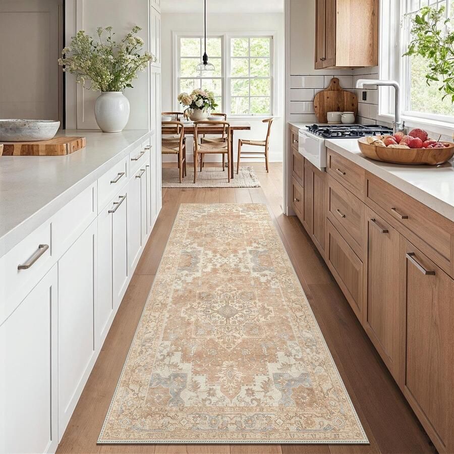 GENIMO antislip loper voor in de gang 80x300cm vintage lopers voor in de gang wasbaar kleed voor op het nachtkastje in de slaapkamer lange loper voor in de keuken gang trap