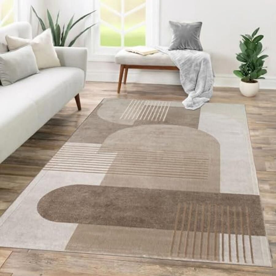 Geometric Abstract Design Vloerkleed 160x230cm voor Woonkamer en Eetkamer