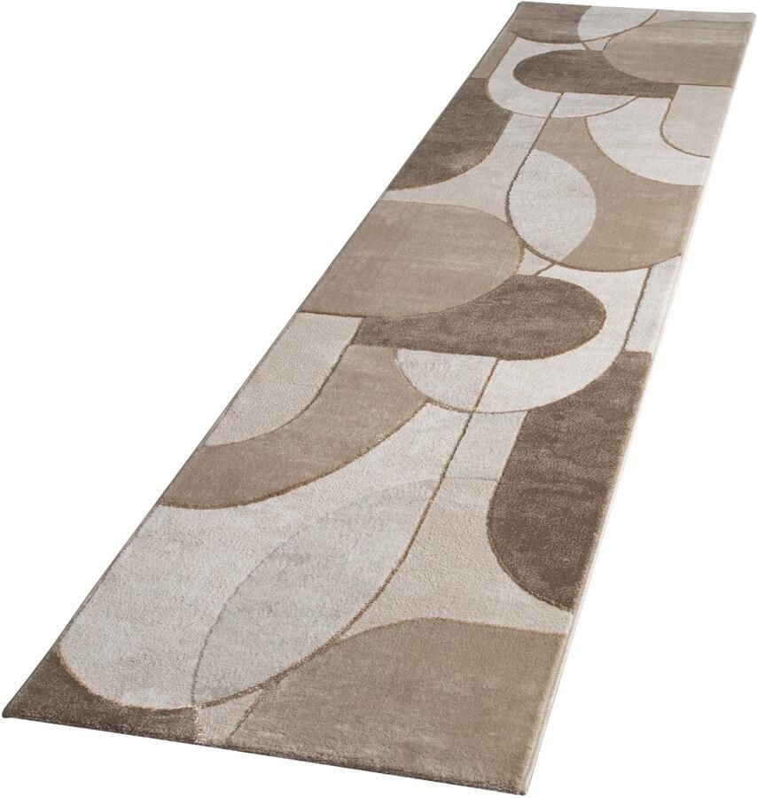 Geometrisch en botanisch patroon Tapijt zachte duurzame korte stapel elegant ontwerp